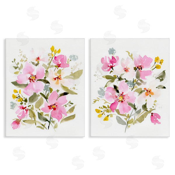 stupell industries Victoria Barnes | Pink Scattered Blooms Wall Art