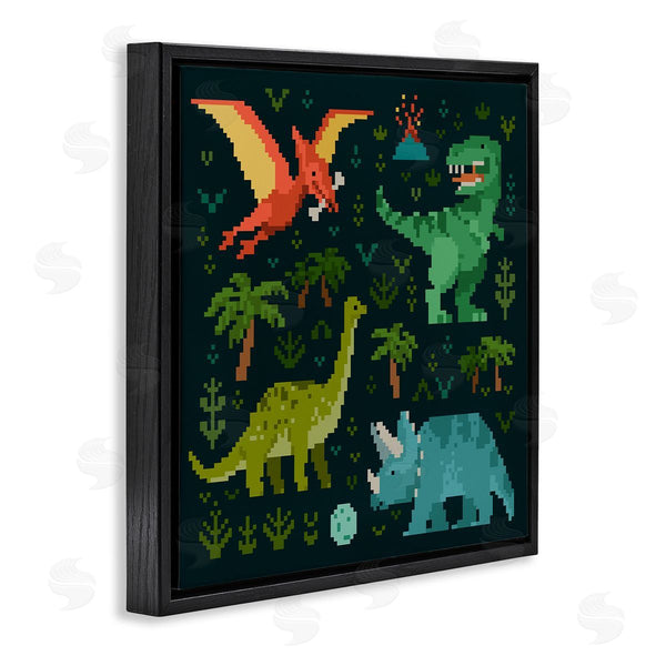 Stupell Industries Victoria Barnes | Pixel Dinosaurs Wildlife