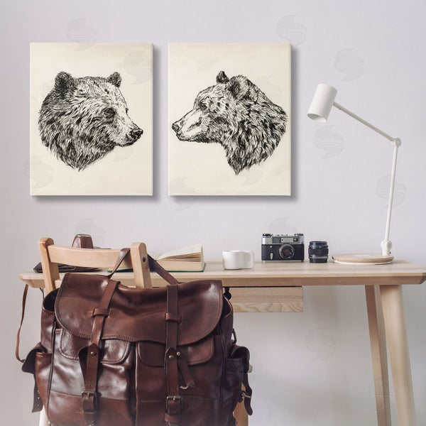 Stupell Industries Victoria Barnes | Portrait Brown Bear Animal Wall Art