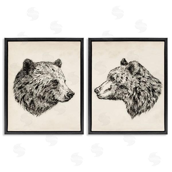Stupell Industries Victoria Barnes | Portrait Brown Bear Animal Wall Art