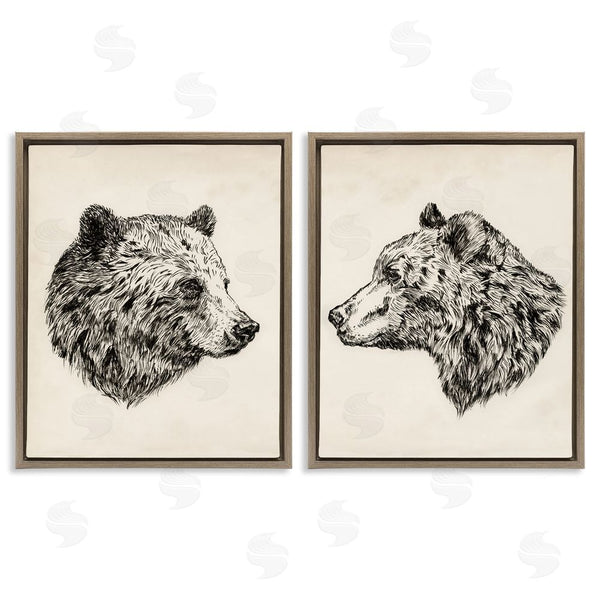 Stupell Industries Victoria Barnes | Portrait Brown Bear Animal Wall Art