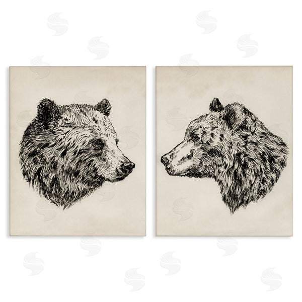 stupell industries Victoria Barnes | Portrait Brown Bear Animal Wall Art