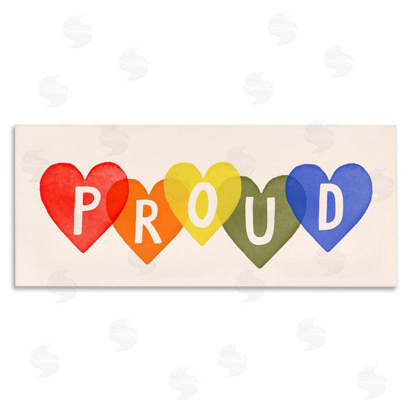 stupell industries Victoria Barnes | Proud Text Rainbow Heart Pattern