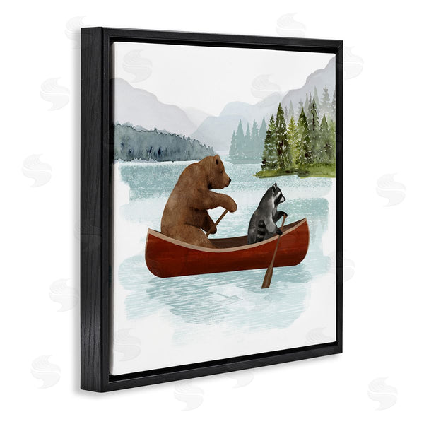 Stupell Industries Victoria Barnes | Raccoon & Bear Canoeing Wall Art
