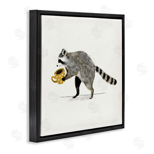 Stupell Industries Victoria Barnes | Raccoon & Coffee Mug Wall Art