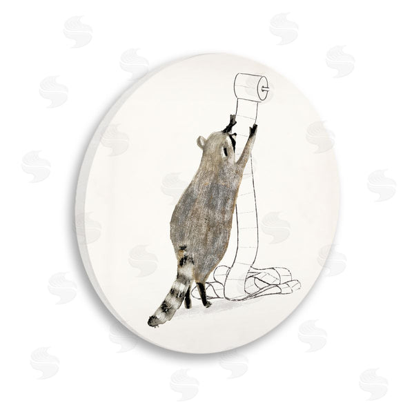 stupell industries Victoria Barnes | Raccoon Toilet Paper Hoarder Wall Art