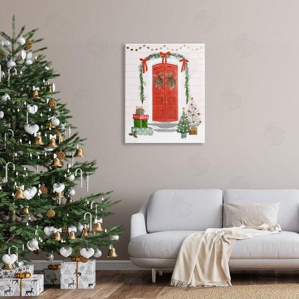 Stupell Industries Victoria Barnes | Red Jolly Christmas Doorway Wall Art