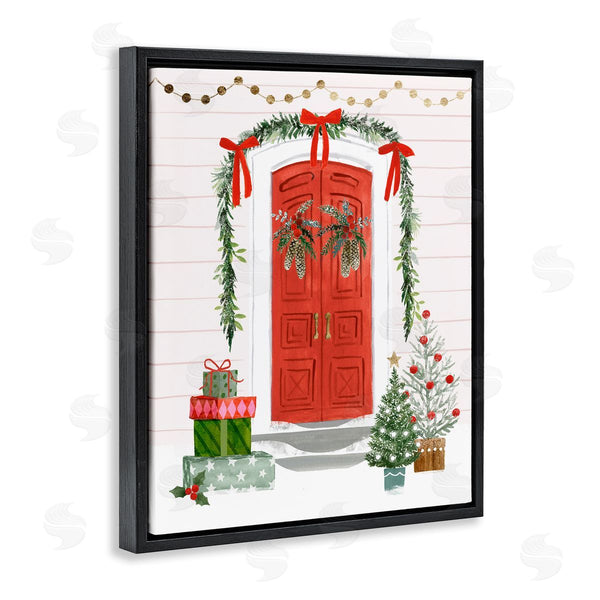 Stupell Industries Victoria Barnes | Red Jolly Christmas Doorway Wall Art