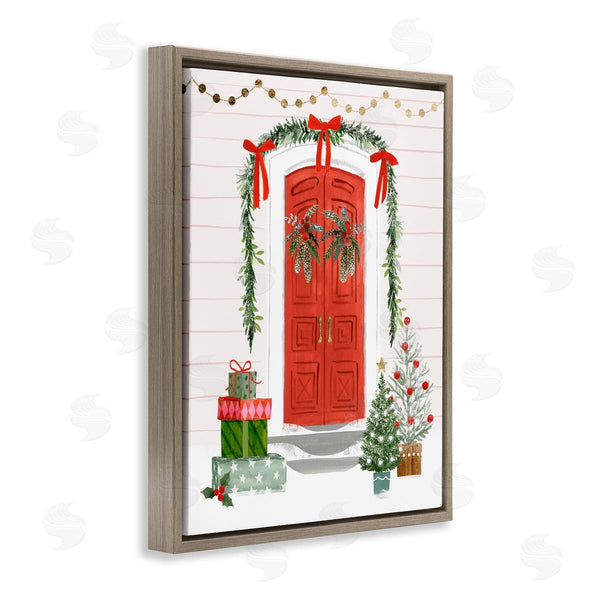 Stupell Industries Victoria Barnes | Red Jolly Christmas Doorway Wall Art