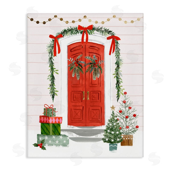 stupell industries Victoria Barnes | Red Jolly Christmas Doorway Wall Art