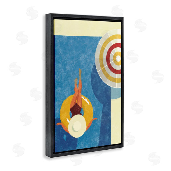 Stupell Industries Victoria Barnes | Relaxing On Pool Float Wall Art
