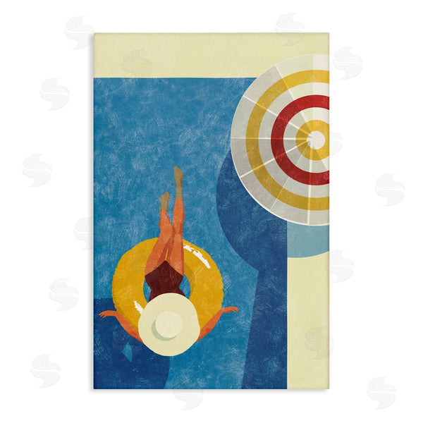 stupell industries Victoria Barnes | Relaxing on Pool Float Wall Art