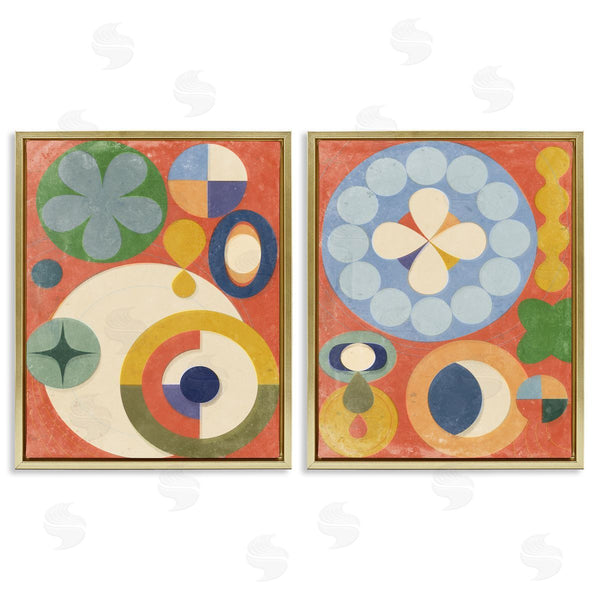 Stupell Industries Victoria Barnes | Retro Mixed Boho Shapes