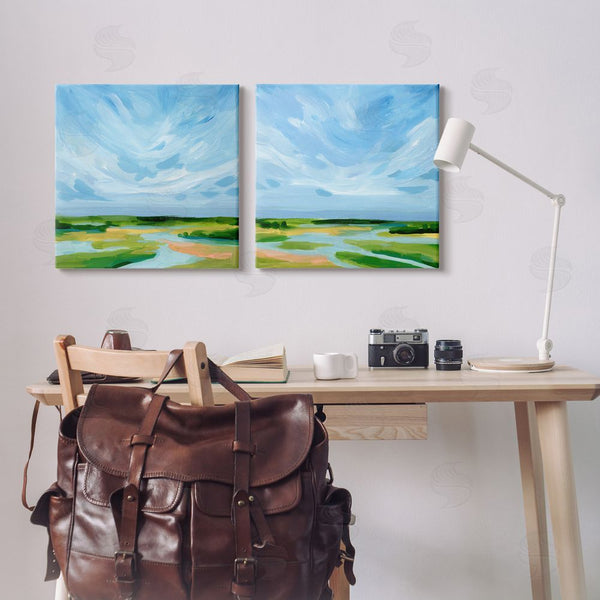 Stupell Industries Victoria Barnes | River Landscape Painting Wall Art