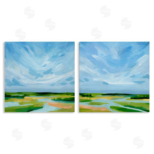 stupell industries Victoria Barnes | River Landscape Painting Wall Art
