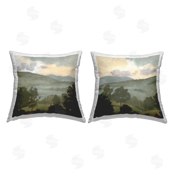Stupell Industries Victoria Barnes | Rural Hills Rustic Landscape Printed Throw Pillow Set