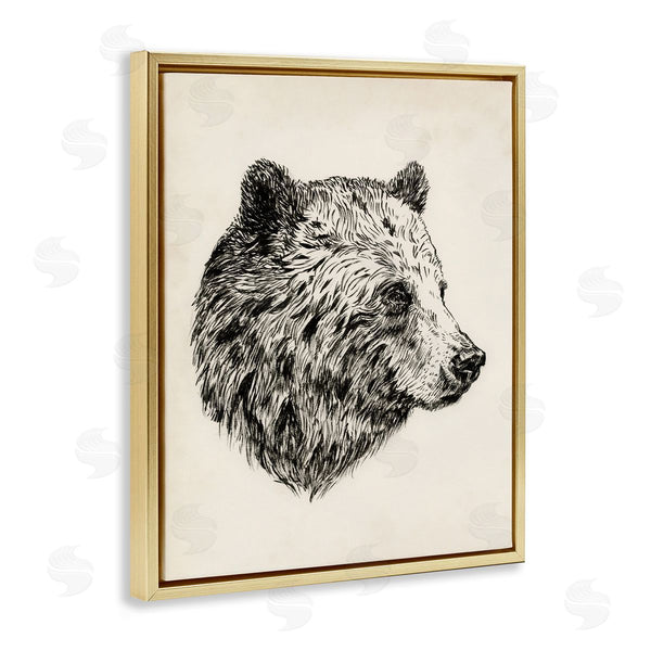 Stupell Industries Victoria Barnes | Rustic Bear Drawing