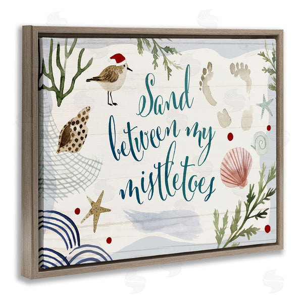 Stupell Industries Victoria Barnes | Sand Between Mistletoes Nautical Christmas