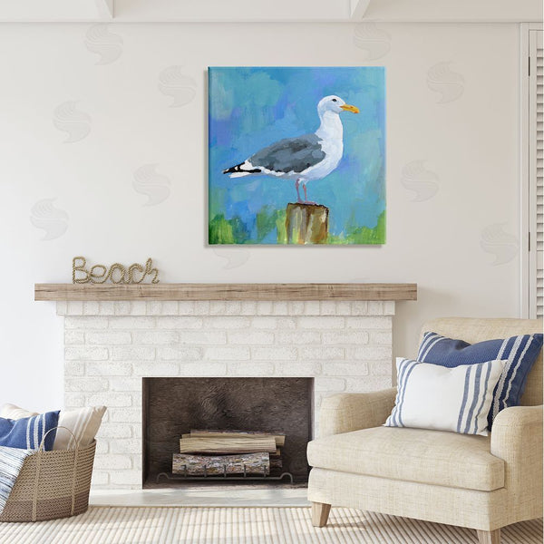 Stupell Industries Victoria Barnes | Seagull Perched Painting Wall Art