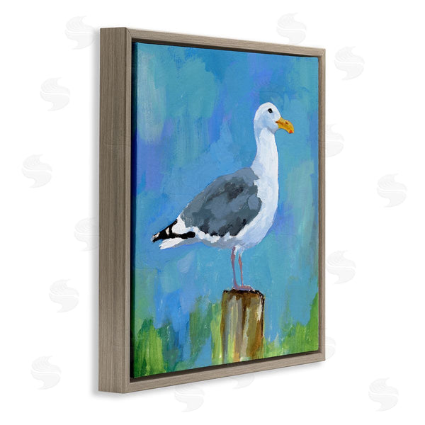 Stupell Industries Victoria Barnes | Seagull Perched Painting Wall Art