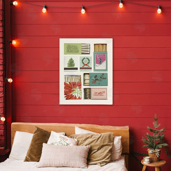 Stupell Industries Victoria Barnes | Seasonal Winter Match Boxes Wall Art