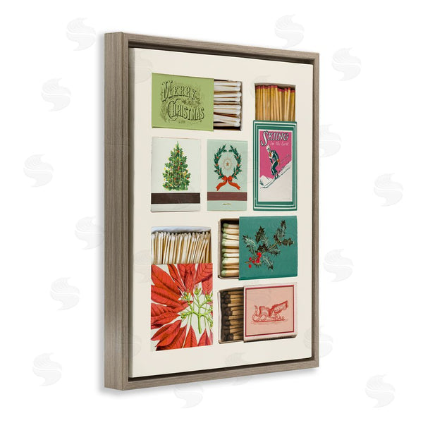 Stupell Industries Victoria Barnes | Seasonal Winter Match Boxes Wall Art