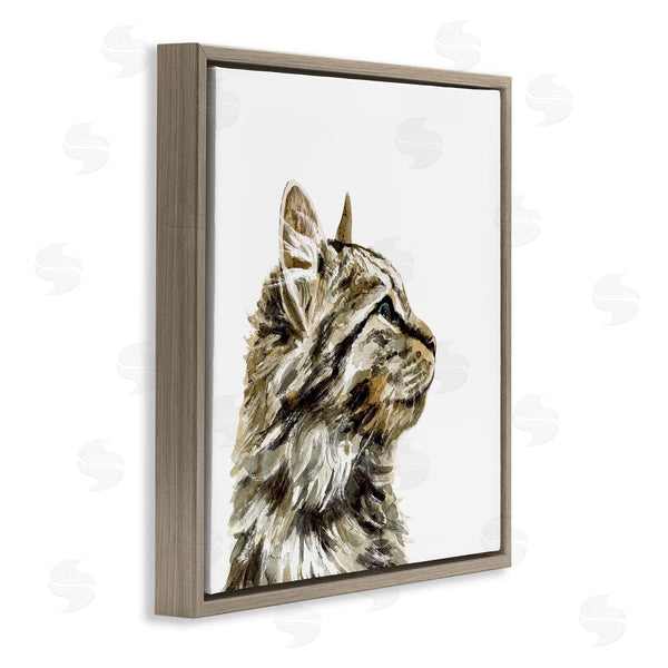 Stupell Industries Victoria Barnes | Simple Tabby Cat Gaze