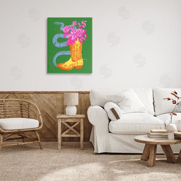 Stupell Industries Victoria Barnes | Snake & Boot Bouquet Wall Art