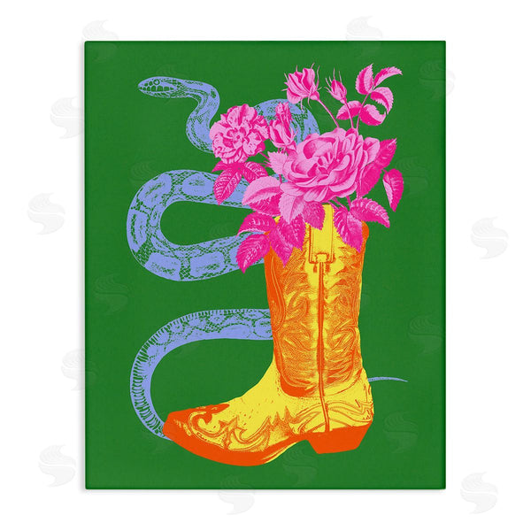 stupell industries Victoria Barnes | Snake & Boot Bouquet Wall Art
