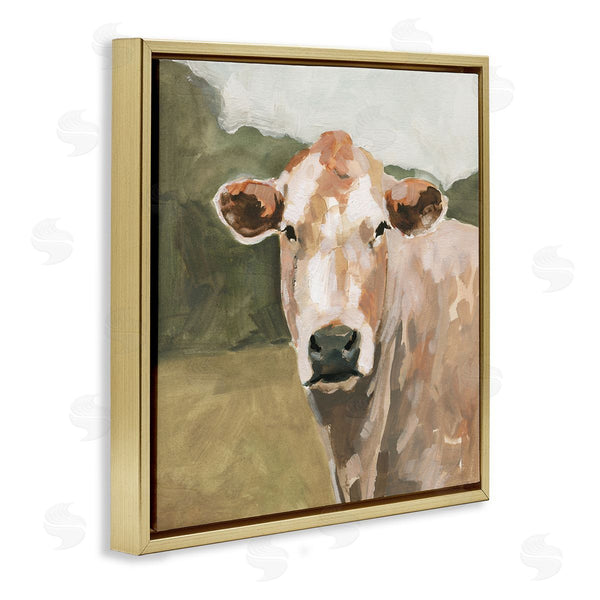 Stupell Industries Victoria Barnes | Soft Beige Cattle Gazing