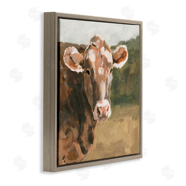Stupell Industries Victoria Barnes | Soft Country Meadow Cow