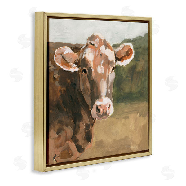 Stupell Industries Victoria Barnes | Soft Country Meadow Cow