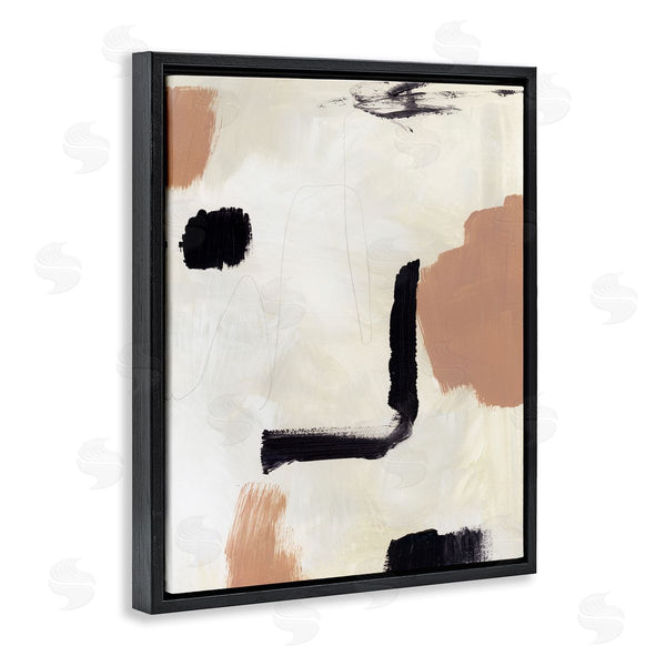 Stupell Industries Victoria Barnes | Soft Tone Neutral Abstraction Beige Black Design