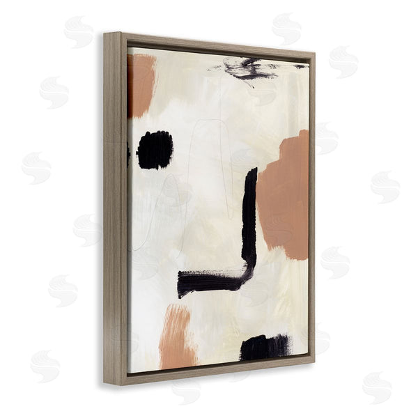 Stupell Industries Victoria Barnes | Soft Tone Neutral Abstraction Beige Black Design