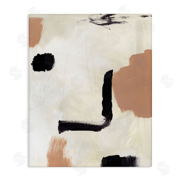 stupell industries Victoria Barnes | Soft Tone Neutral Abstraction Beige Black Design