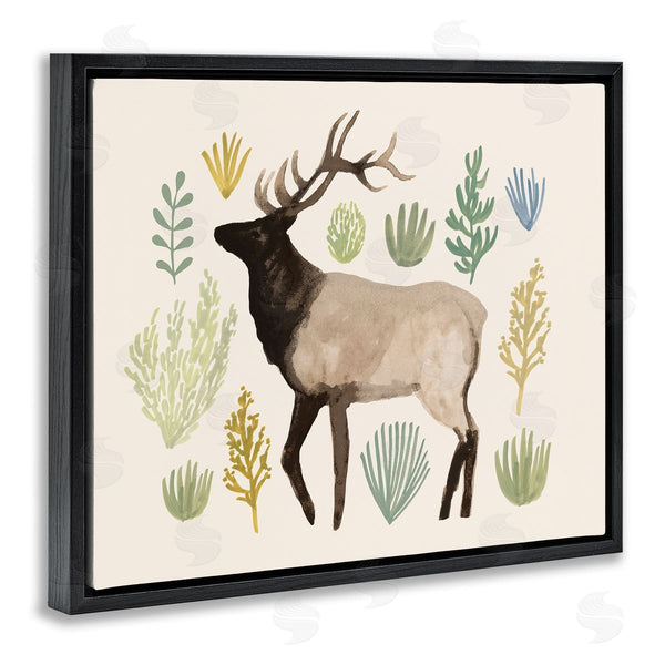 Stupell Industries Victoria Barnes | Southwestern Elk Yellow Green Vegetation Noble Animal Wall Art