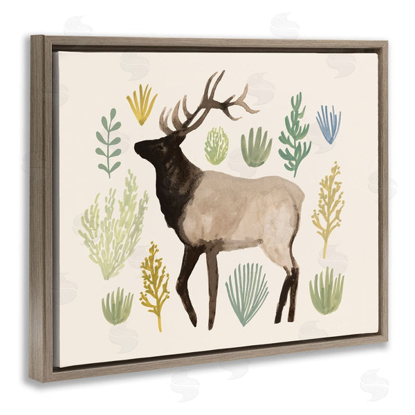 Stupell Industries Victoria Barnes | Southwestern Elk Yellow Green Vegetation Noble Animal Wall Art