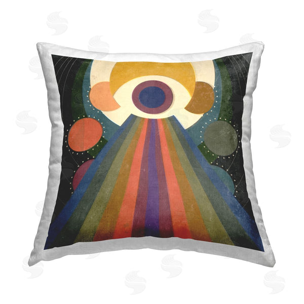 stupell industries Victoria Barnes | Spiritual Eye with Rays Printed Throw Pillow