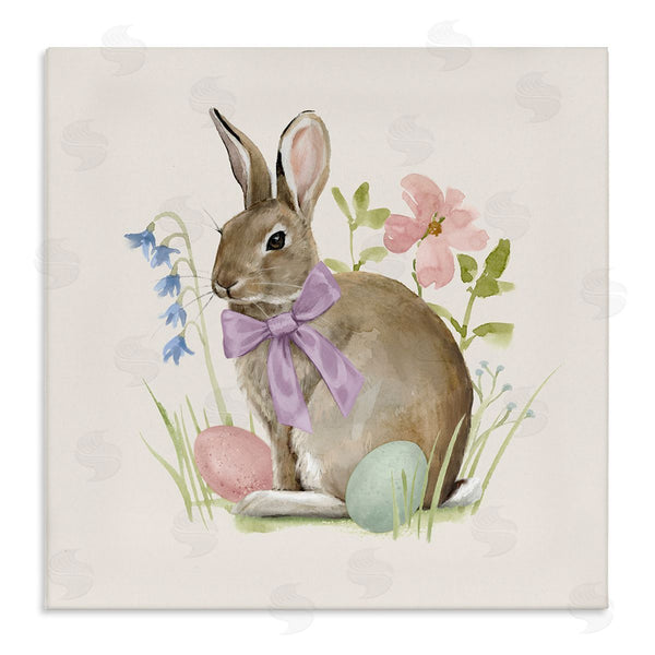Stupell Industries Victoria Barnes | Spring Bunny Rabbit Easter Eggs Blossoming Flowers Wall Art