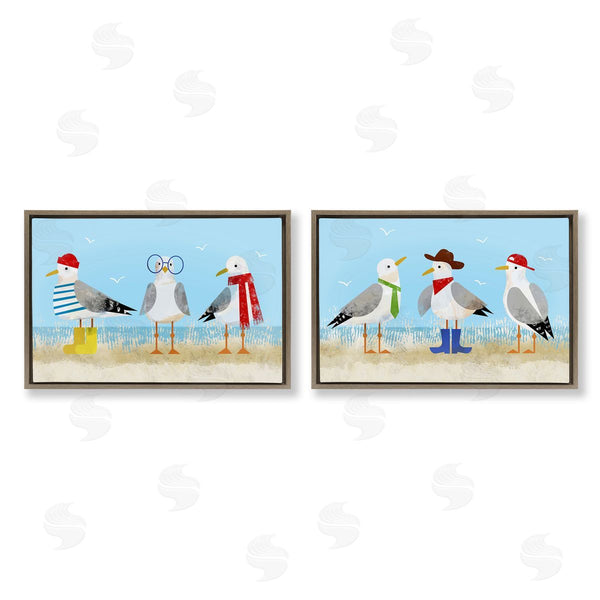 Stupell Industries Victoria Barnes | Stylish Seagulls At Beach Wall Art