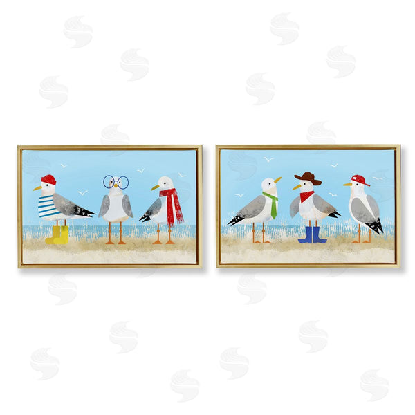 Stupell Industries Victoria Barnes | Stylish Seagulls At Beach Wall Art