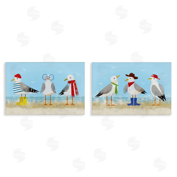 stupell industries Victoria Barnes | Stylish Seagulls at Beach Wall Art