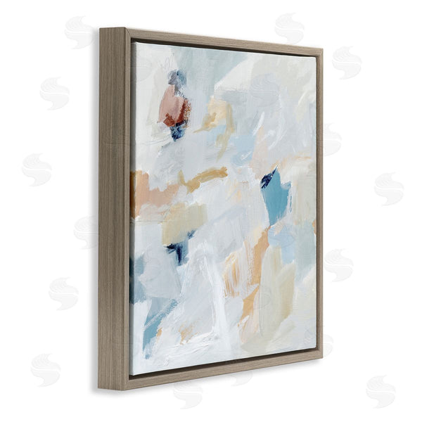 Stupell Industries Victoria Barnes | Subtle Abstract With Blue Wall Art