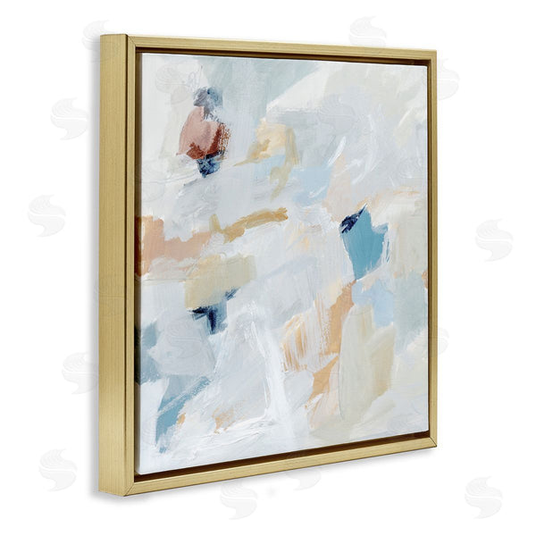 Stupell Industries Victoria Barnes | Subtle Abstract With Blue Wall Art