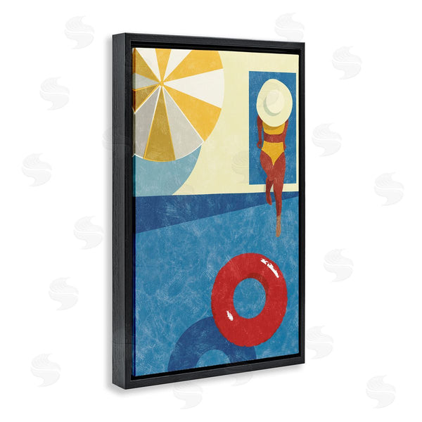 Stupell Industries Victoria Barnes | Summer Poolside Girl Wall Art