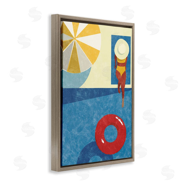 Stupell Industries Victoria Barnes | Summer Poolside Girl Wall Art