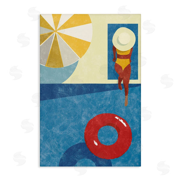 stupell industries Victoria Barnes | Summer Poolside Girl Wall Art