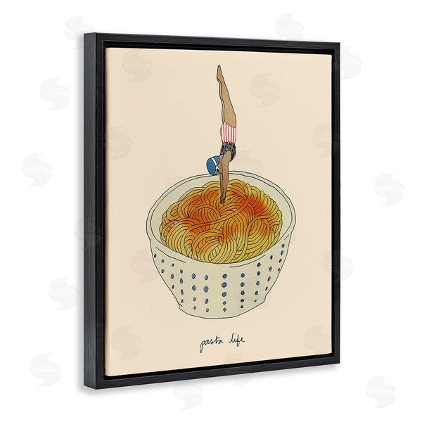 Stupell Industries Victoria Barnes | Swimmer With Pasta Bowl Wall Art