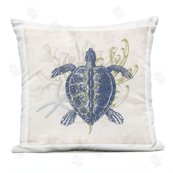 Stupell Industries Victoria Barnes | Swimming Turtle Aquatic Ocean Sea Life Printed Throw Pillow