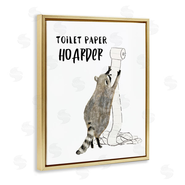 Stupell Industries Victoria Barnes | Toilet Paper Hoarder Racoon